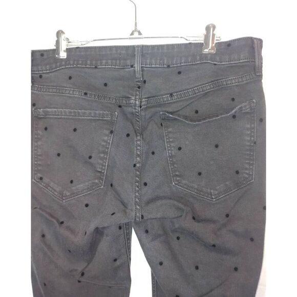 Old Navy Rockstar Super Skinny Ankle Women's Size 12P Black Distressed Jeans - Picture 4 of 6